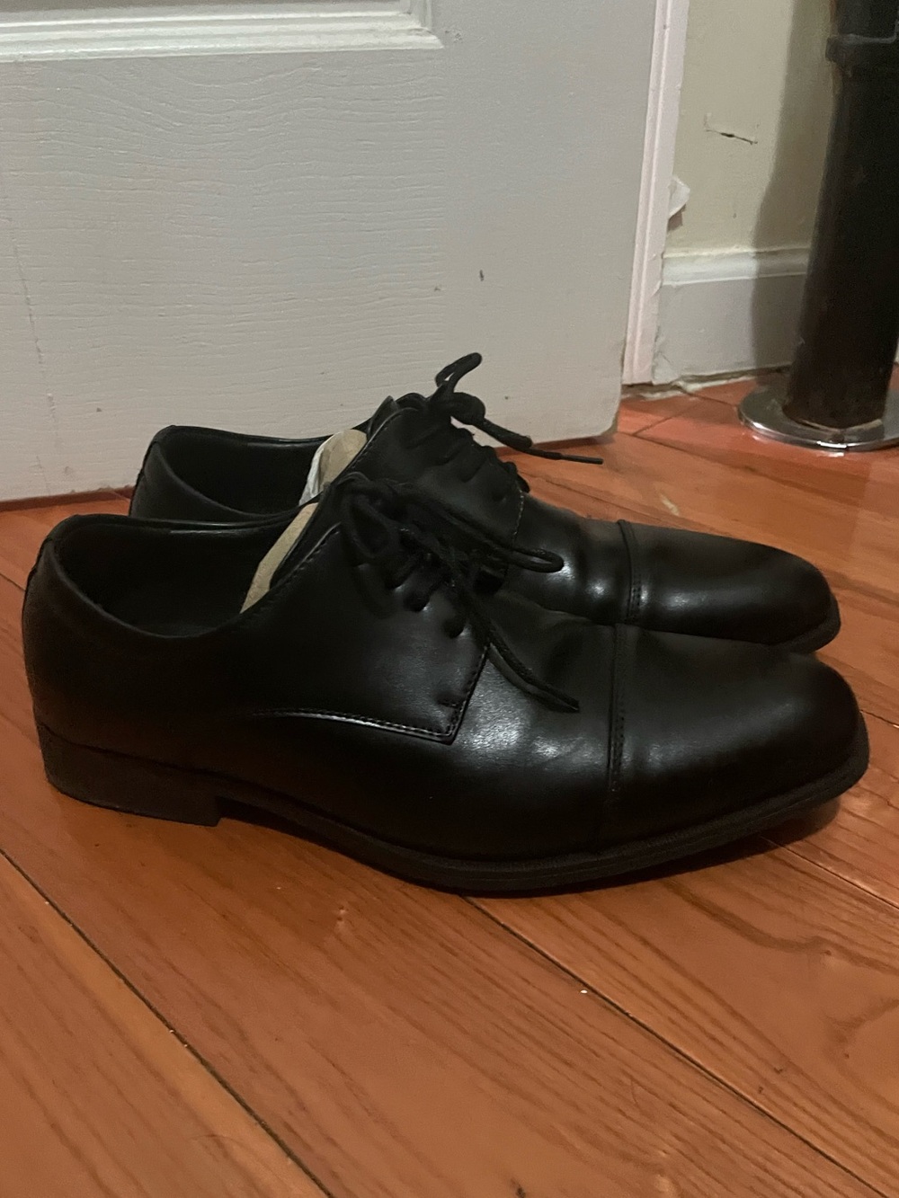 Men's Classic Black Leather Dress Shoes